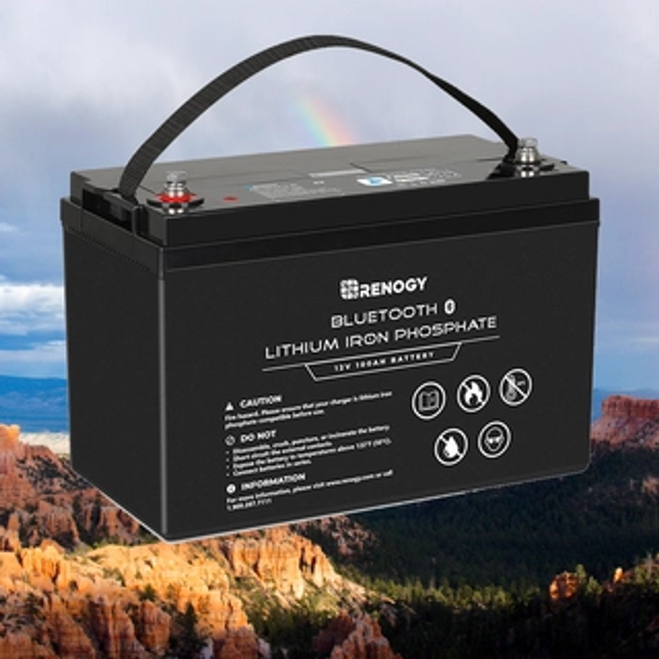 12V 100AH Smart Lithium Iron Phosphate Battery w/ Bluetooth - Overlandgcc